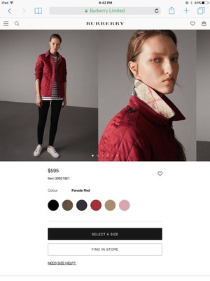 burberry website with prices