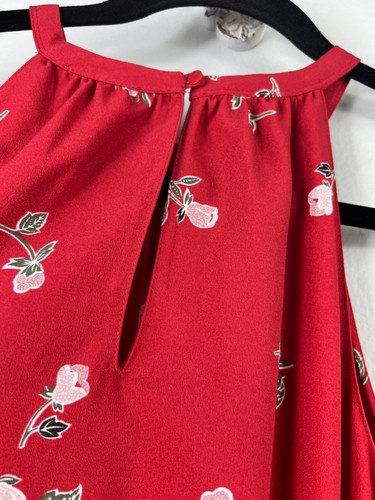 Loft Kleid rot & weiß Blumenmuster Neckholder Größe Small feminin patriotisch - Bild 6 von 15