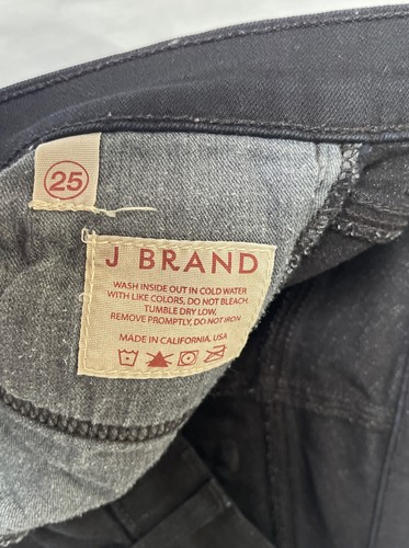 J Brand ‘Pencil Leg’ Black Jeans In Shadow 27” Inseam Size 25 - Picture 12 of 12
