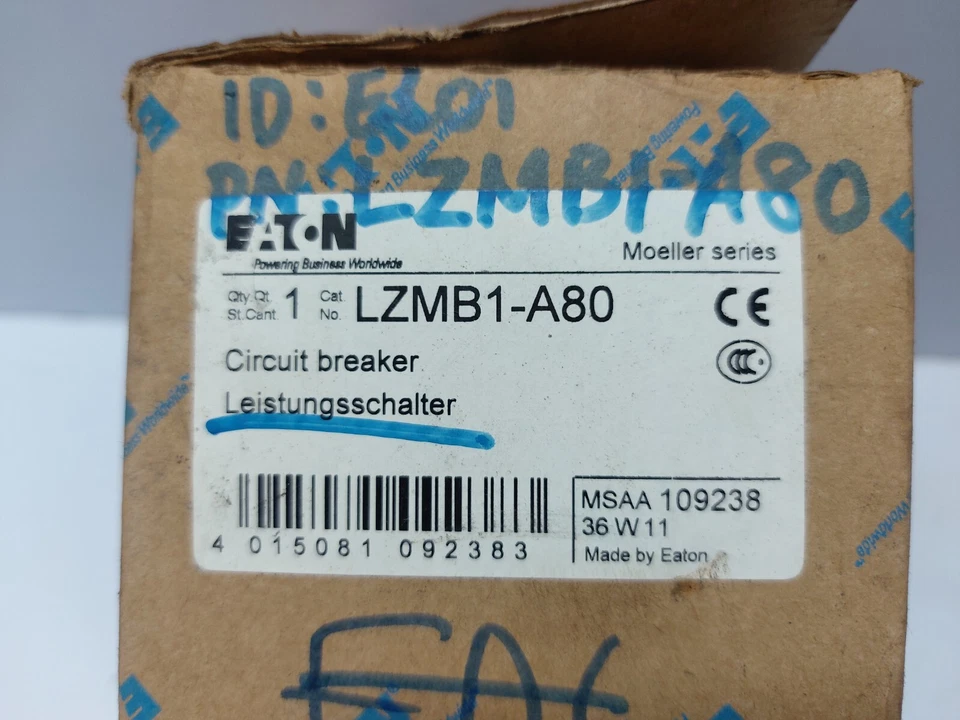 Eaton LZMB1-A80 Circuit Breaker Moeller Series - Image 2 of 4