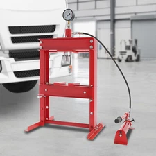 Hydraulic Shop Press 10 Ton with Press Plates H Frame Benchtop Press StandAdjust