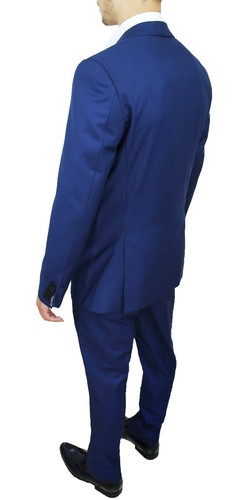 HERREN KLEID DIAMOND WINTER BLAU KOMPLETTSET MIT KRAWATTE UND EINSTECKTUCH GRAU - Bild 4 von 4