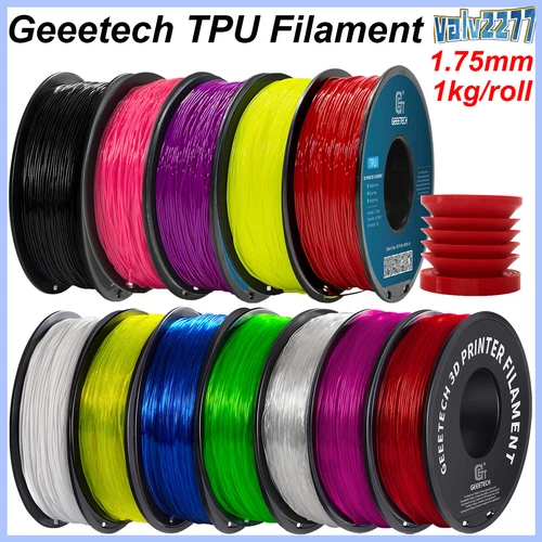 Geeetech 1.75mm TPU 3D Printer Filament 1KG Soft & High Elasticity Filament US
