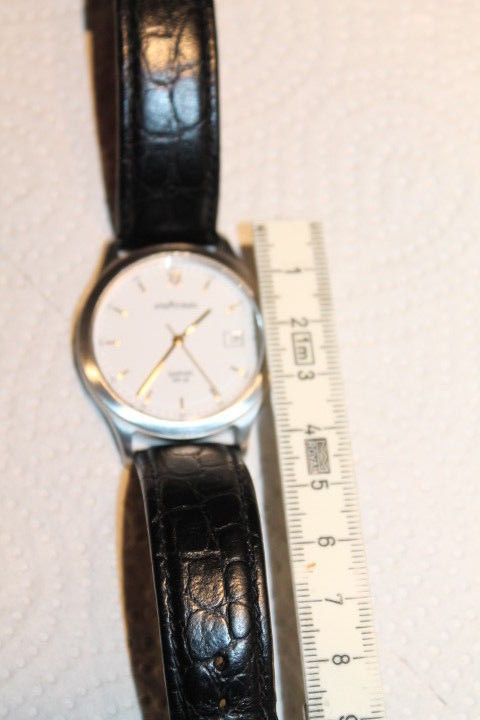 Herren Armbanduhr PRATINA Saphir WR 50 Lederband Uhr Herrenuhr Leder Vintage