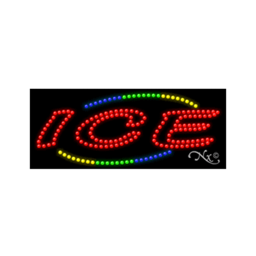 NEW "ICE" BORDER 27x11 SOLID & ANIMATED LED SIGN w/CUSTOM OPTIONS 20814 - Bild 1 von 3