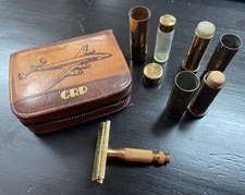 1946-49 Gillette Grimes Safety Razor Travel Set Airplane Monogramed CRP