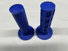 MX VINTAGE STYLE ROYAL BLUE 1/2 WAFFLE GRIPS YAMAHA YZ WR YZF TT TTR XT AT MX 
