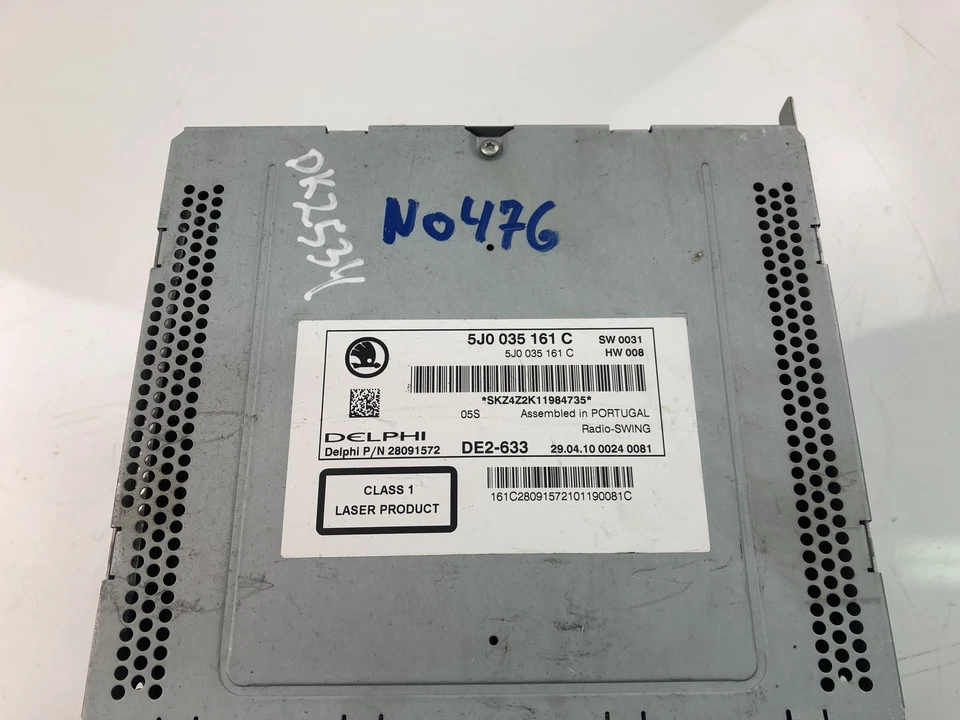 SKODA FABIA II 542 Musik-Player ohne GPS 5J0035161C 2011 17730278 - Bild 3 von 4