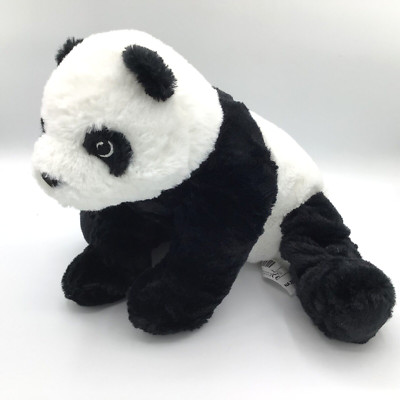 IKEA Plush Panda Bear KRAMIG Soft Stuffed Animal Floppy Black White 12 
