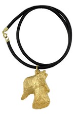 Scottish Terrier - Dog Collar, Gold-Plated Pendant For