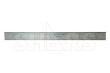 12" Rigid Ruler / Rule Steel 32nds - 100ths Precision Machinist 16R !}