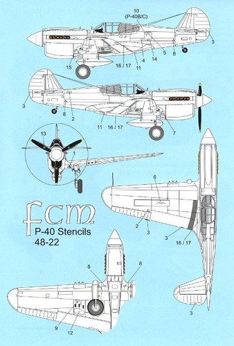 FCM Decals 1/48 CURTISS P-40 WARHAWK Fighter - Picture 5 of 5