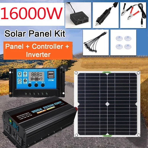 16000W Complete Solar Panel Kit Solar Power Generator 100A Home 110V Grid System - Picture 3 of 28