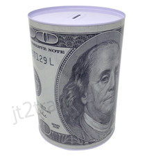 Salvadanaio salvadanaio in latta grande 8,5" Franklin Coin Jumbo Jar Box salvadanaio bambini