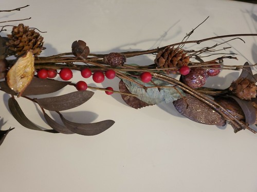 5ft Berry,branch & Twig glistening Garland primitive farmhouse decor Christmas - Picture 3 of 5