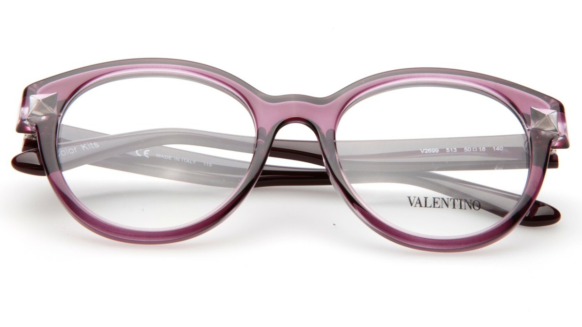 Valentino V2699 513 Burgundy Transparent Rockstud Cat-Eye EyeglassesFrames Only NEW VALENTINO V2699 513 Burgundy /TRANSPARENT EYEGLASSES 50  main image 4