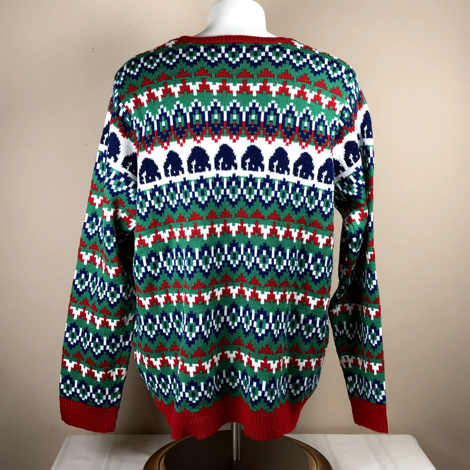 Ugly Christmas Sweater Gorilla Candy Cane Jingle Bells 2XL