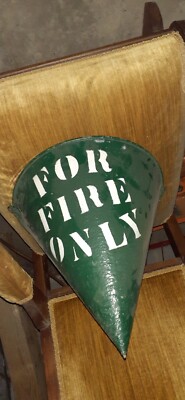 Antique for fire only Bucket  Early 1900 s Cone Shaped Sand Water Firefighter