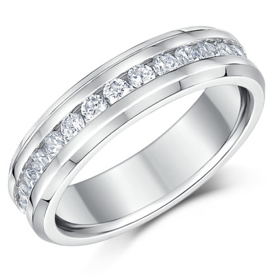 6 mm Damen Eternity Ring Full Eternity CZ Steine Verlobung Ehering