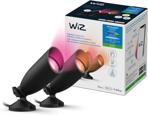 Wiz Wi-Fi LED Smart Color Changing Ground Spotlight Starter Kit - Pack of 2 - -