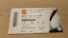 Ticket 2010 Manchester United vs. West Ham United Premier League  33972