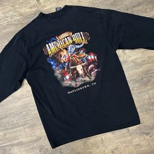 Vintage No Guts No Glory American Bull Riding Graphic Tshirt Men Size Large (8)