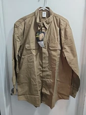 REVCO BLACK STALLION FR FLAME RESISTANT COTTON WORK SHIRT Size Xlarge FS7-KHK