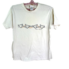 Maui Hawaii Vintage 90's T-Shirt Adult Size L Ivory Short Sleeve Hanes Tag