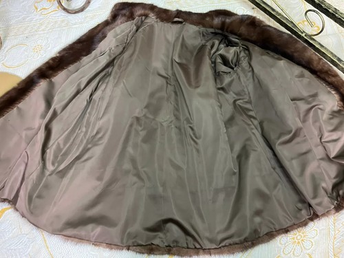Vintage Demi Buff Mink Fur Coat Cuffed Bishop Sleeves M / L - Picture 21 of 21