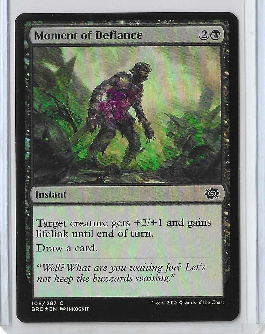 MTG Moment of Defiance FOIL The Brothers' War (BRO) Common #108/287  Unplayed | eBay