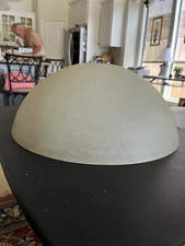 Two Large Glass Pendant Shades 