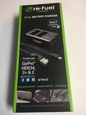 RE-FUEL by DIGIPOWER RF-100GP3 DUAL BATTERY CHARGER for GOPRO HERO3,4, and 3+