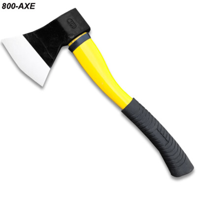 13.5'' Camping Axe Black And Yellow Black Metal Handle With Carbon Steel Head