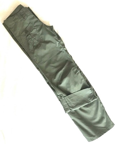 LA REDOUTE KIDS girls roll up lightweight pant green khaki olive cotton size 8 - Picture 3 of 8