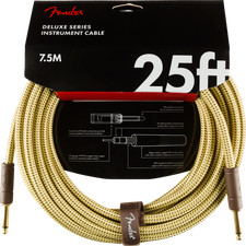 Fender Deluxe Series Instrument Cable, Straight/Straight, 25', Tweed 0990820076