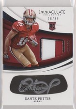 2018 Panini Immaculate Rookie Eye Black Jerseys 16/99 Dante Pettis Auto h3a