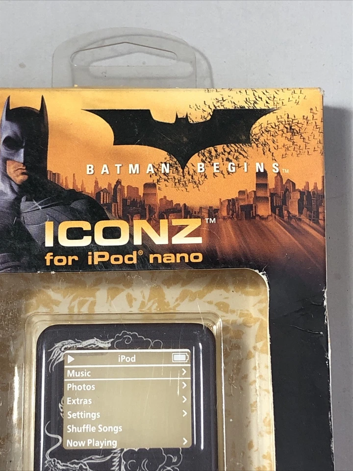 Cubierta Iconz Batman Begins 2005 de colección para iPod Nano nueva sellada rara Foto 3 de 4
