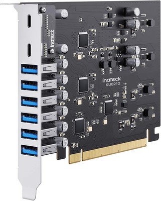 USB Karte PCIe 3.2 Gen 2 USB C Power Delivery 2 Ports 6 USB A Ports PC Zubehör