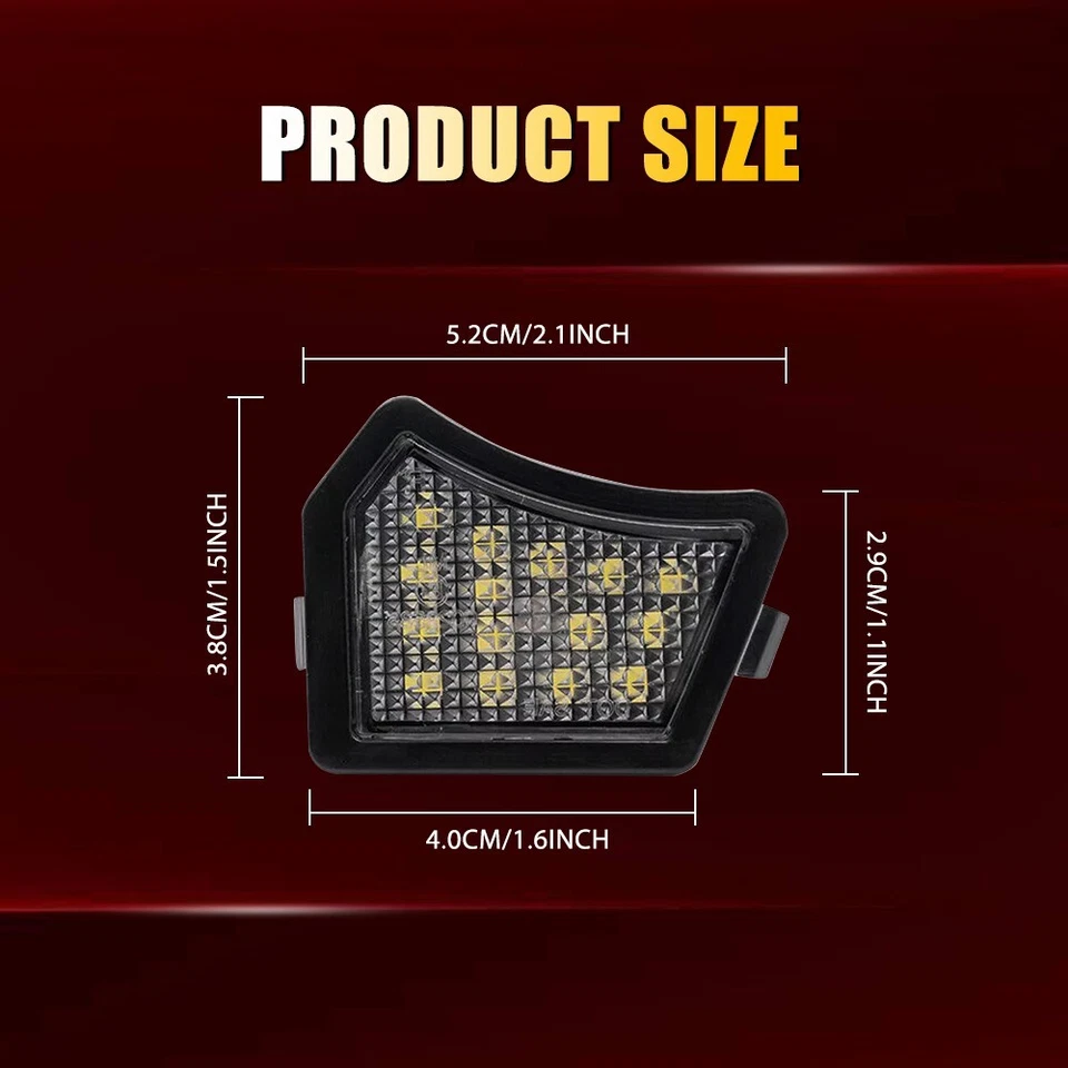 Luz LED de charco de espejo lateral para Volvo V70 S80 XC90 V50 C30 C70 V50 C2C37089 A Foto 3 de 4