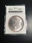 1896P Morgan Silver Dollar MS 61 ANACS OLD SOAPBOX HOLDER.
