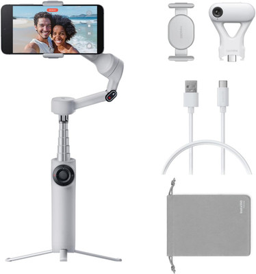 Flow 2 plus AI Tracker Bundle Grey - Foldable Phone Gimbal, AI Tracking with Any