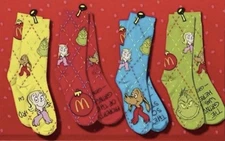 McDonald's 2025 The Grinch Adult Socks Complete Set New