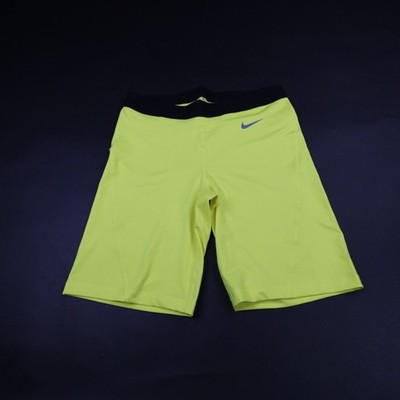 Nike Pro Compression Shorts Women's Yellow New with Tags M