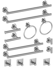 Bathroom Hardware Set Brushed Nickel 14 Pieces, Bathroom Set Including 24 inc...