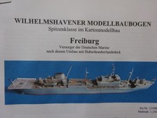 Freiburg  Schiff Wilhelmshavener Modellbaubogen Bastelbogen Kartonmodel