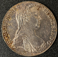 1780-Dated Austria Thaler Silver 0.833 Maria Theresa Restrike