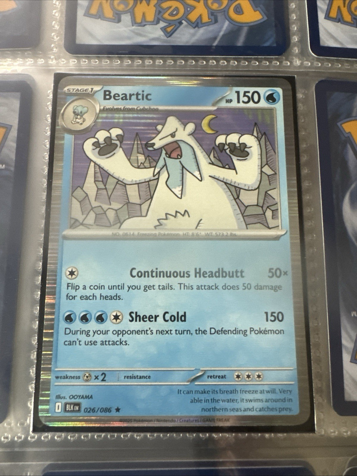 Beartic, 026/086 - Pokemon TCG - Poke Ball Pattern - Sv: Black Bolt | NM EN