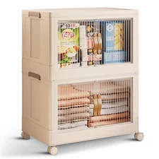 STORAGEBUD 2 Tier Stackable Storage Bins, - Scratch & Dent