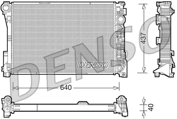 Radiatore DRM17046 DENSO per MERCEDES-BENZ CLS CLASSE C CLASSE E CLASSE C Coupé
