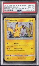 2019 POKEMON SM BLACK STAR PROMO #SM162 PIKACHU-HOLO PSA 10